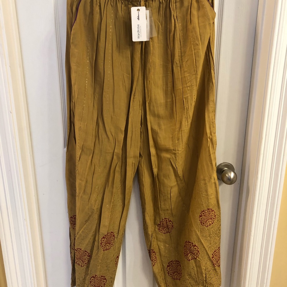 Cotton palazzo pants with matching top . Brand new